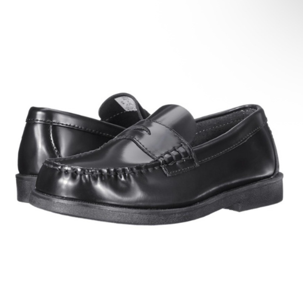 Sperry Top-Sider ‘Colton’ Boys Black Leather Loafers Size 1.5M - Picture 3 of 13